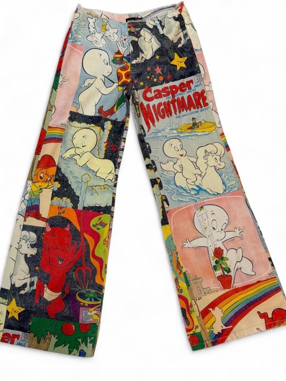 Dolls Kill x Casper Hot Stuff Boo Crew Wide Leg Comic Pants